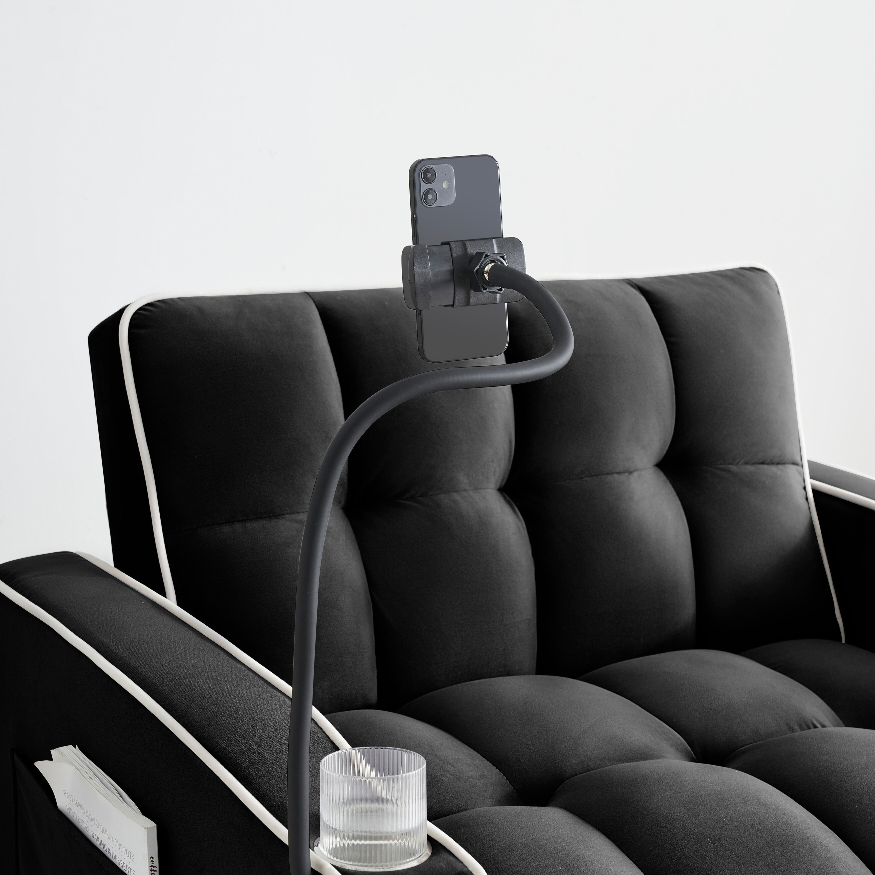Modern 70.86 3 in 1 Single Convertible Sofa Bed with Adjustable Back and USB Charging Port for Living Room