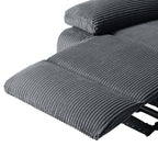 Modern Corduroy Manual Recliner Chair, Lounger Adjustable Recliners with Wide Armrest
