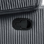 Modern Corduroy Manual Recliner Chair, Lounger Adjustable Recliners with Wide Armrest