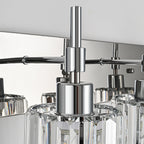 Modern Dimmable Crystal Bathroom Vanity Light Wall Sconces with Crystal Shades