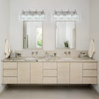 Modern Dimmable Crystal Bathroom Vanity Light Wall Sconces with Crystal Shades