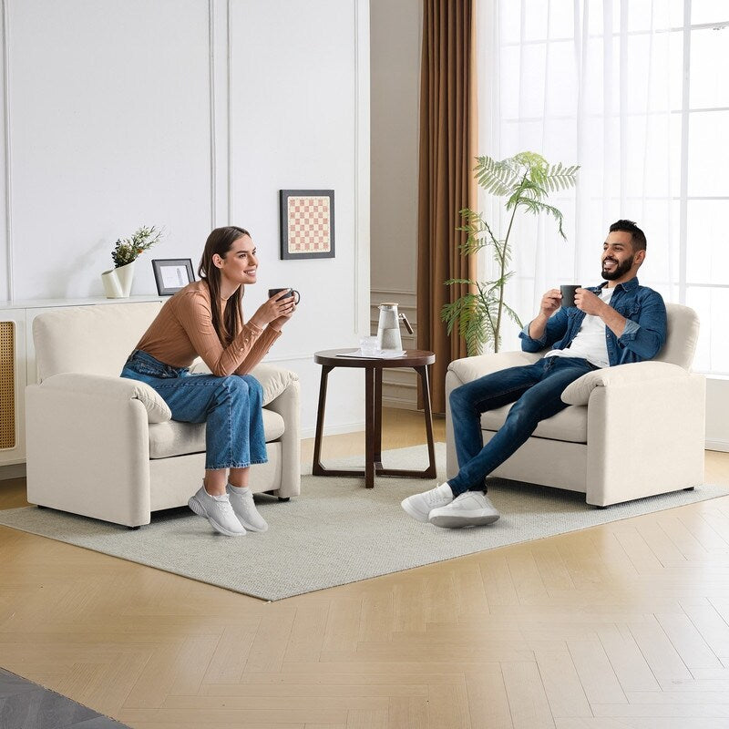 Modern Elephant Ears Armchair Accent Sofa Comfortable Seating for Living Room & Bedroom