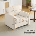 Modern Elephant Ears Armchair Accent Sofa Comfortable Seating for Living Room & Bedroom