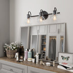 Modern Gold 3-Light Bathroom Vanity Light Orb Glass Wall Sconce