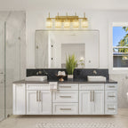 Modern Gold Dimmable Wall Light Glam Cylinder Bathroom Crystal Vanity Light Wall Sconces