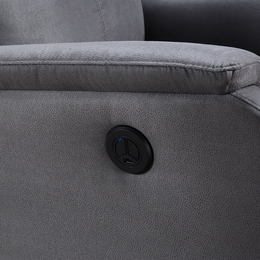 Modern Power Recliner Chair with USB, Full Head & Lumbar Support