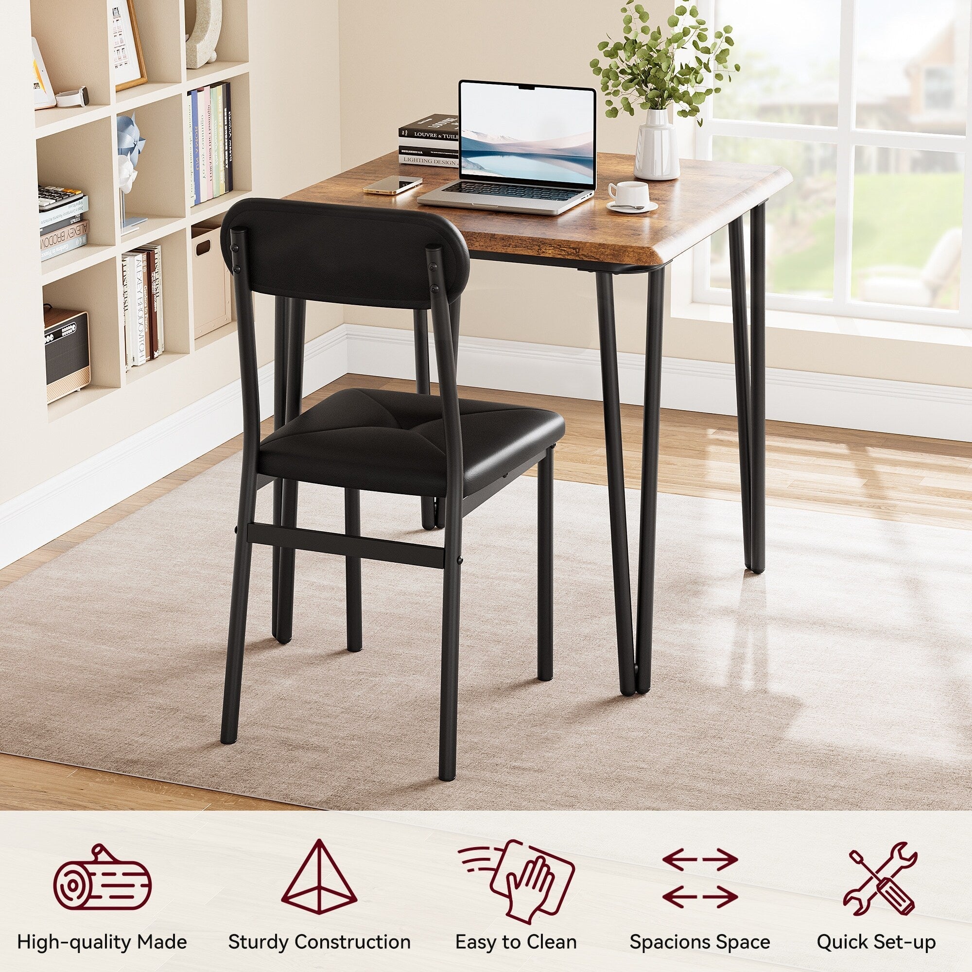 Modern kitchen Dinner Table Set for Dining Room - 3-Piece