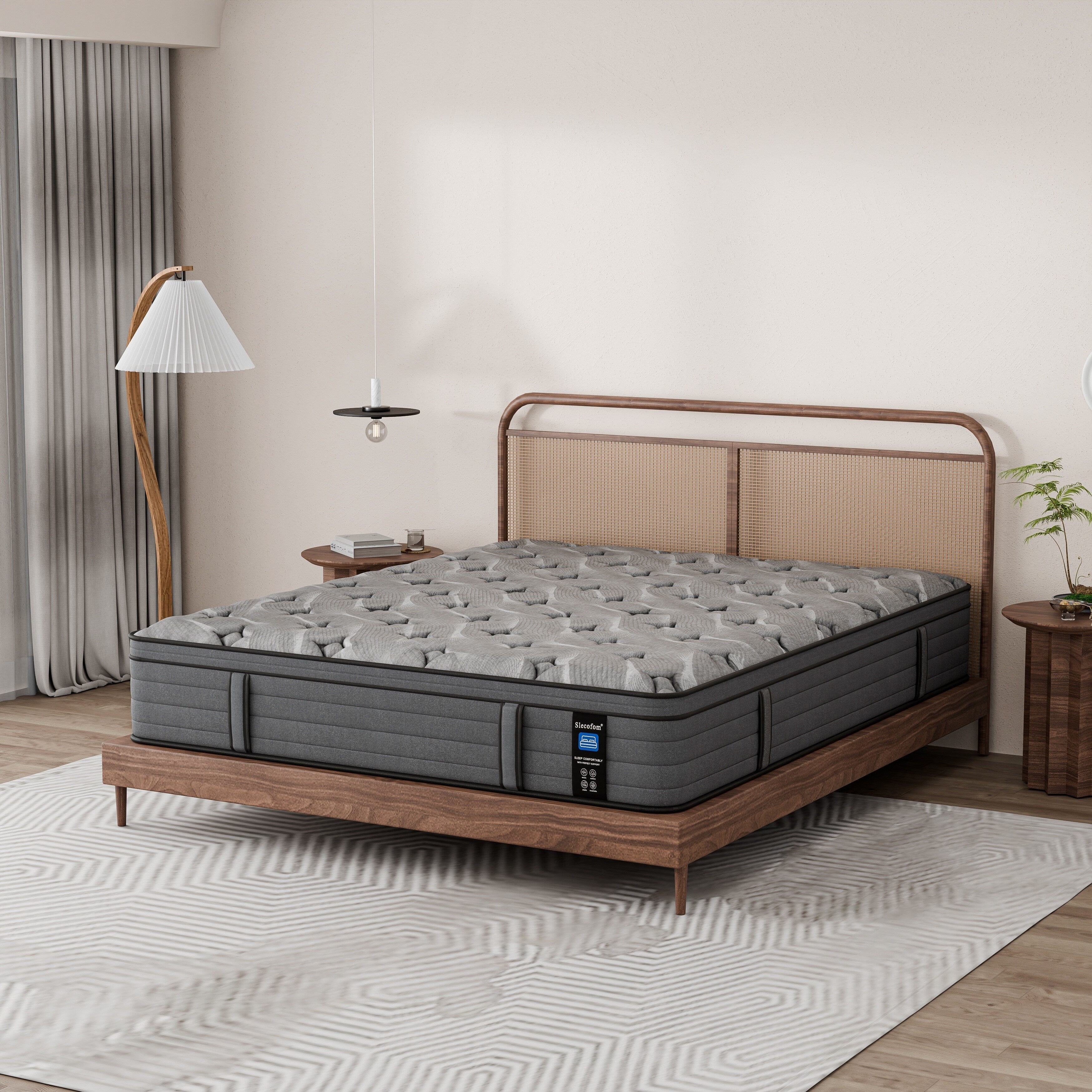 Modland 14-inch Hybrid Medium Euro Top Mattress, Pocket Spring Mattress in a Box