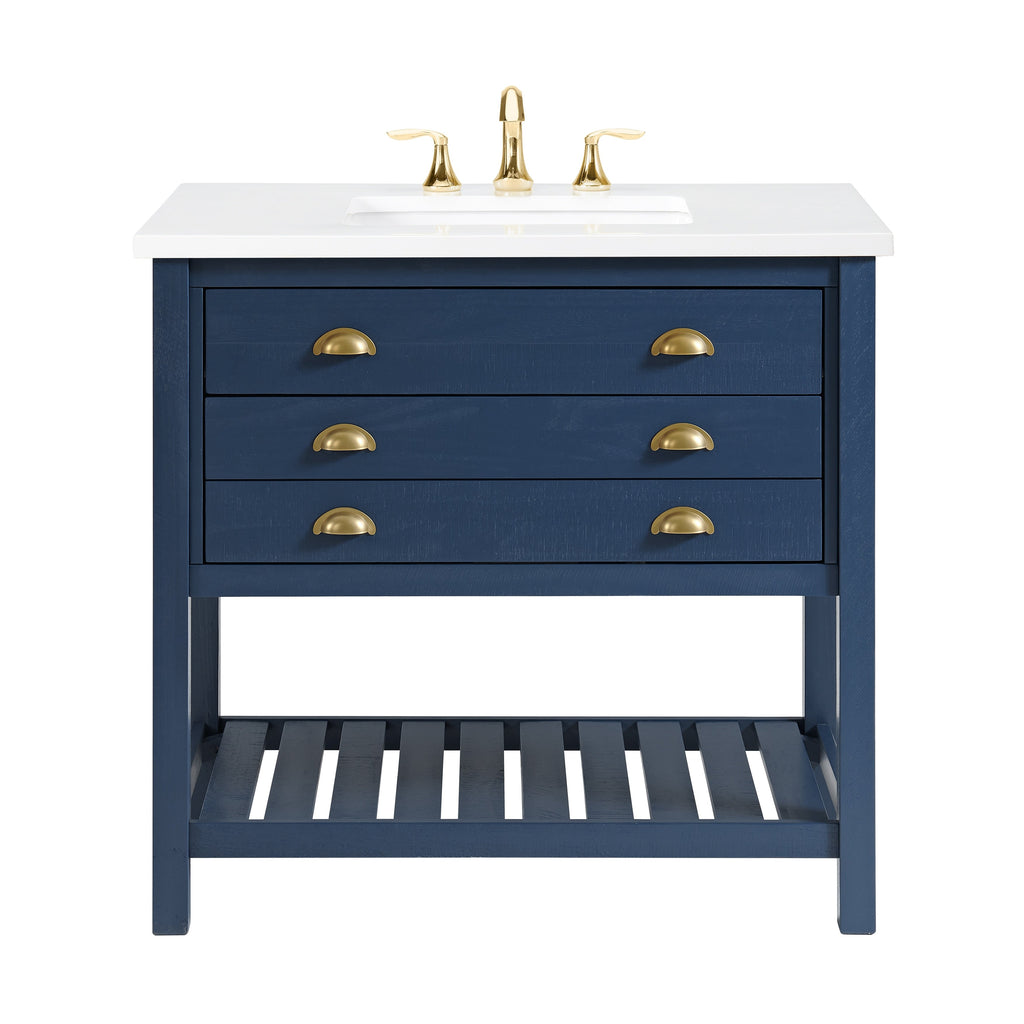 Monterey 37 Farmhouse Single Bathroom Vanity with Top