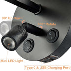 Morbihan Wall Sconce Set of 2 Fabric Wall Lamp with USB Port and Switch