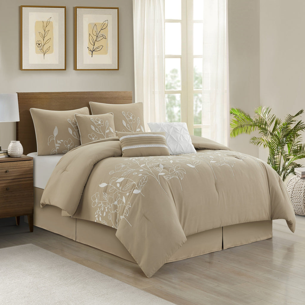 Nanshing Taylor 7 Piece Floral Botanical Comforter Set