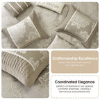 Nanshing Tiana 7 Piece Traditional Damask Comforter Set