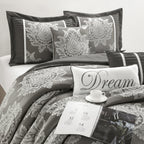 Nanshing Tiana 7 Piece Traditional Damask Comforter Set
