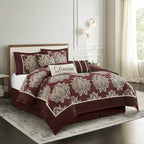 Nanshing Tiana 7 Piece Traditional Damask Comforter Set