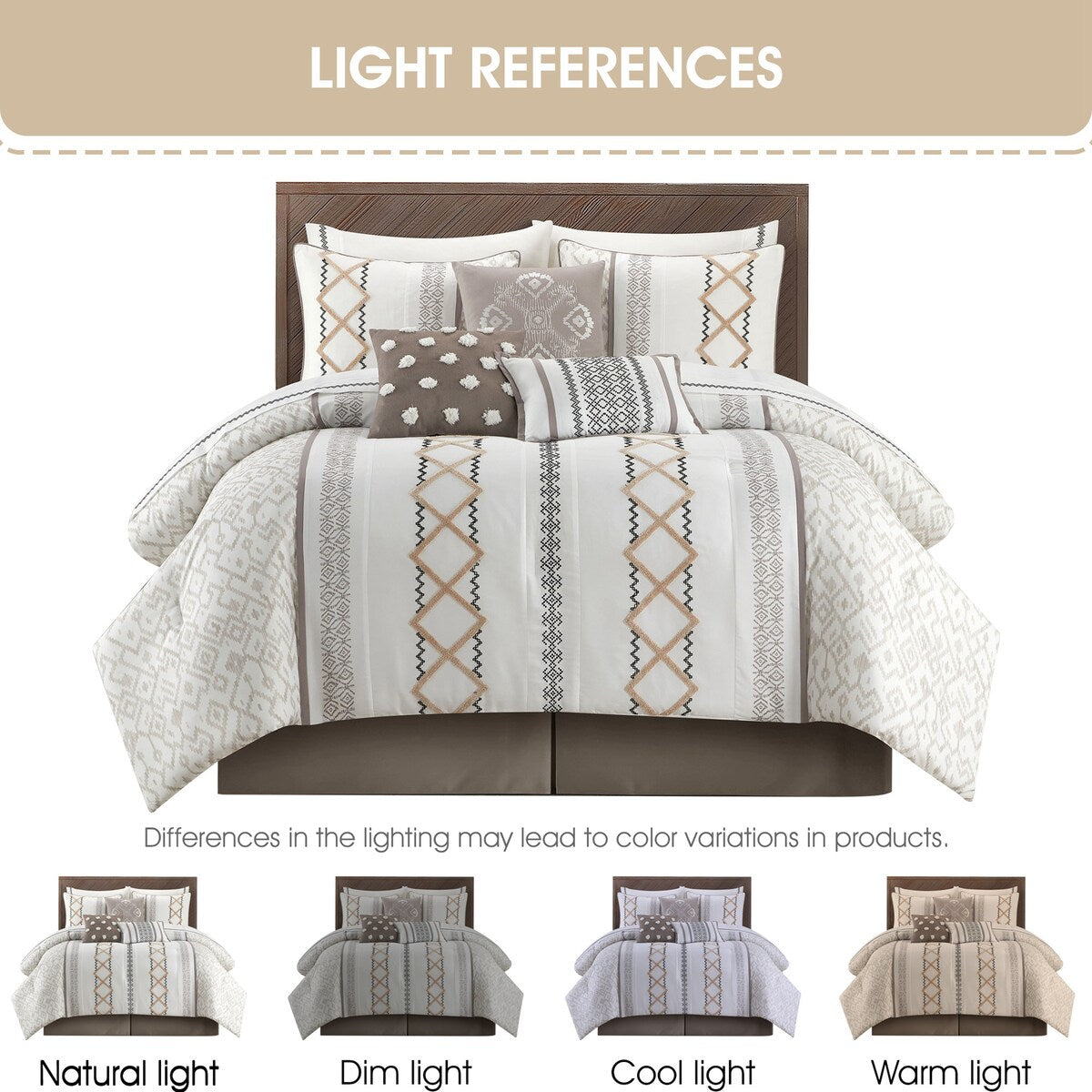 Nanshing Trina 15 Piece Boho Embroidered Comforter Set