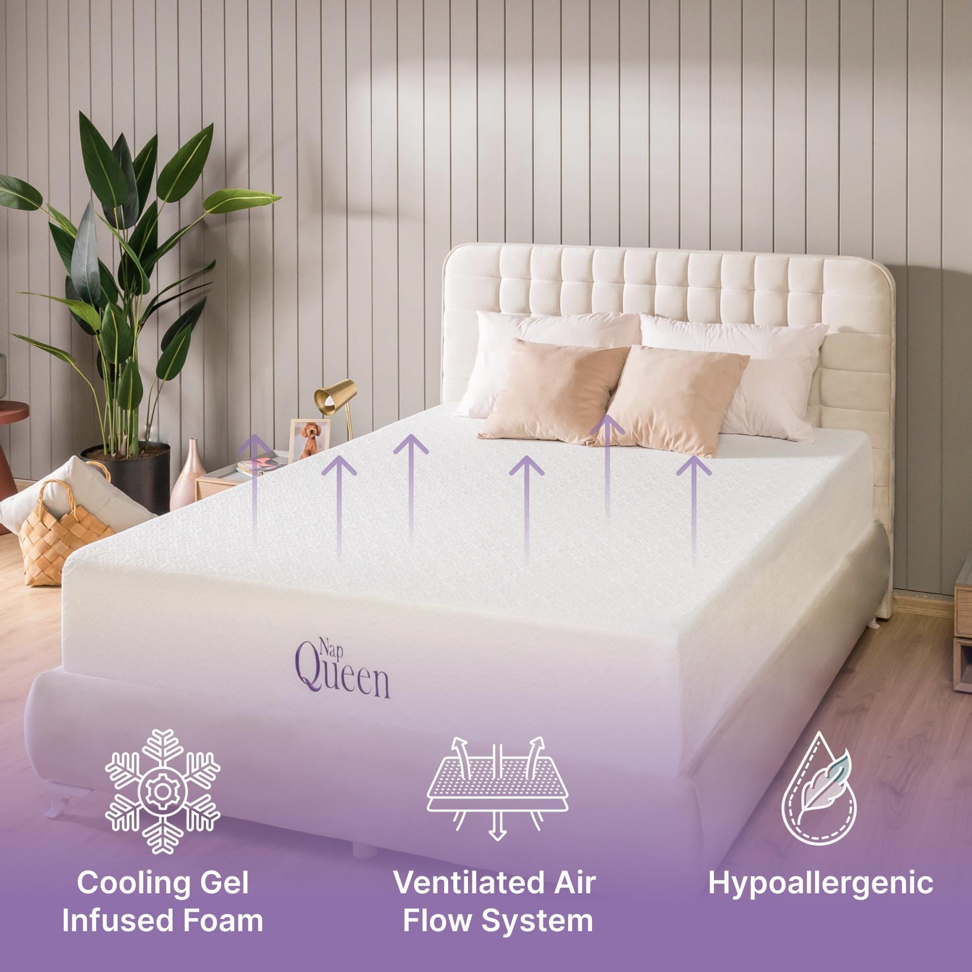 NapQueen Elizabeth 10 Cooling Gel Memory Foam Mattress