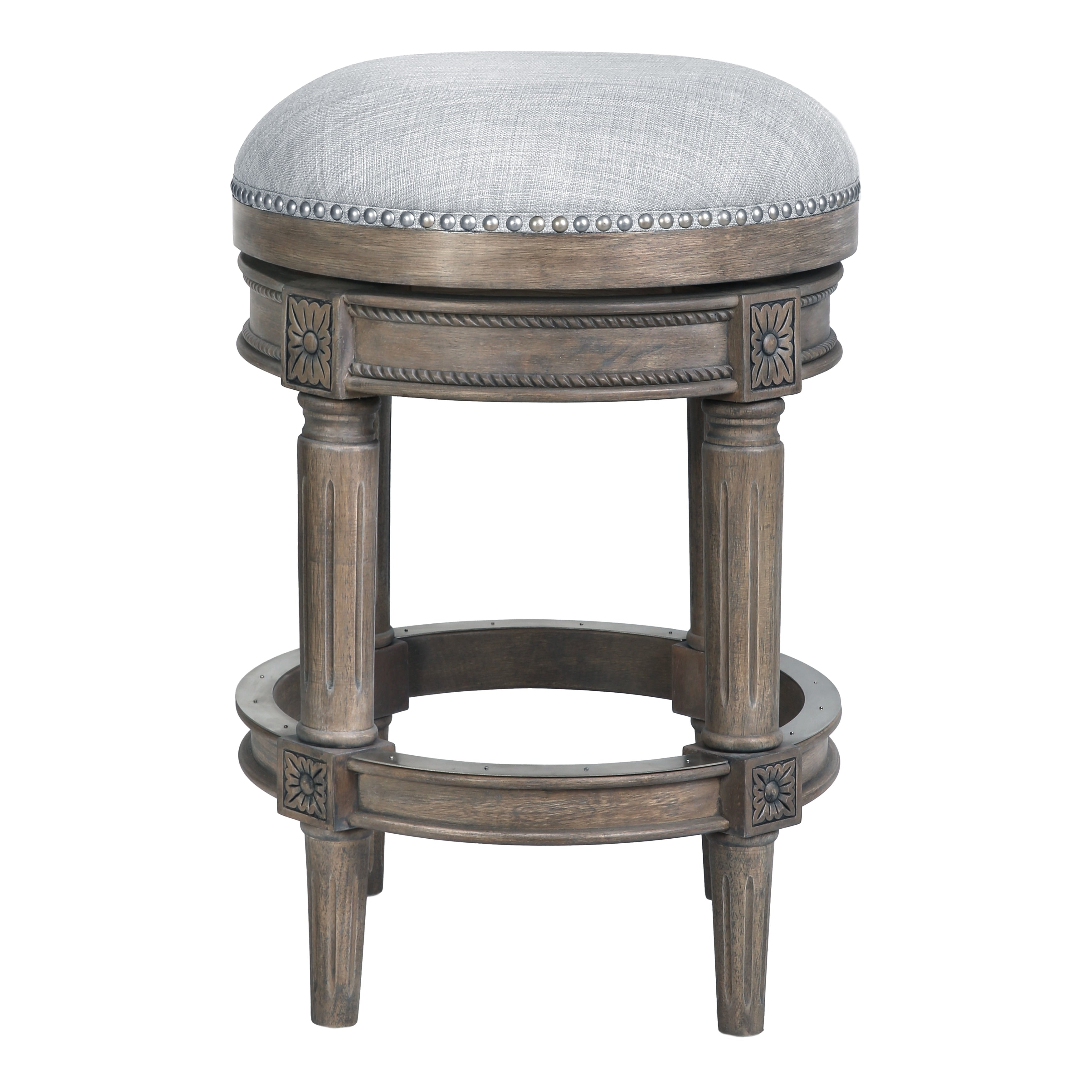 New Ridge Home Goods Chapman Backless Swivel 26 Counter-Height Bar Stool - Counter Height