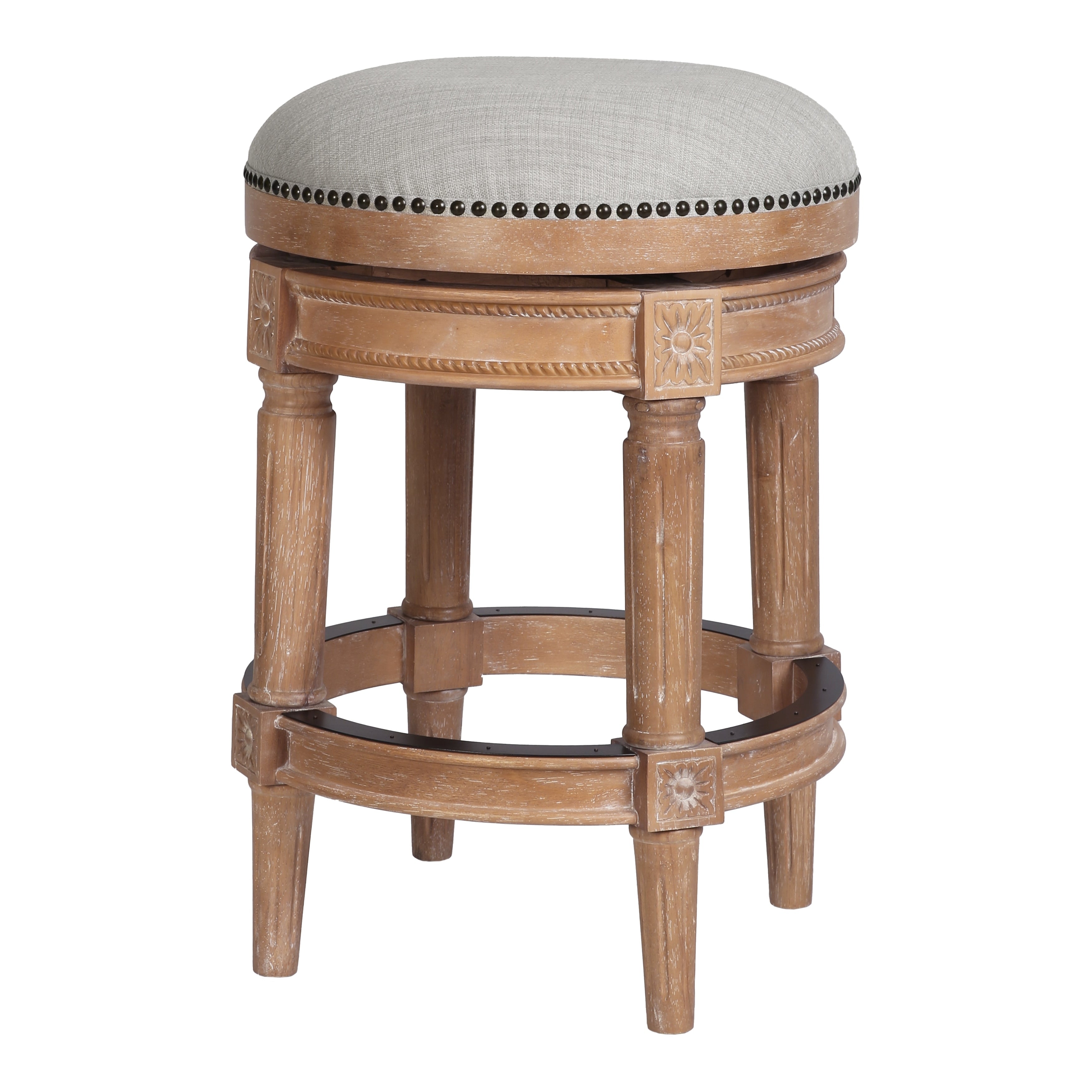 New Ridge Home Goods Chapman Backless Swivel 26 Counter-Height Bar Stool - Counter Height