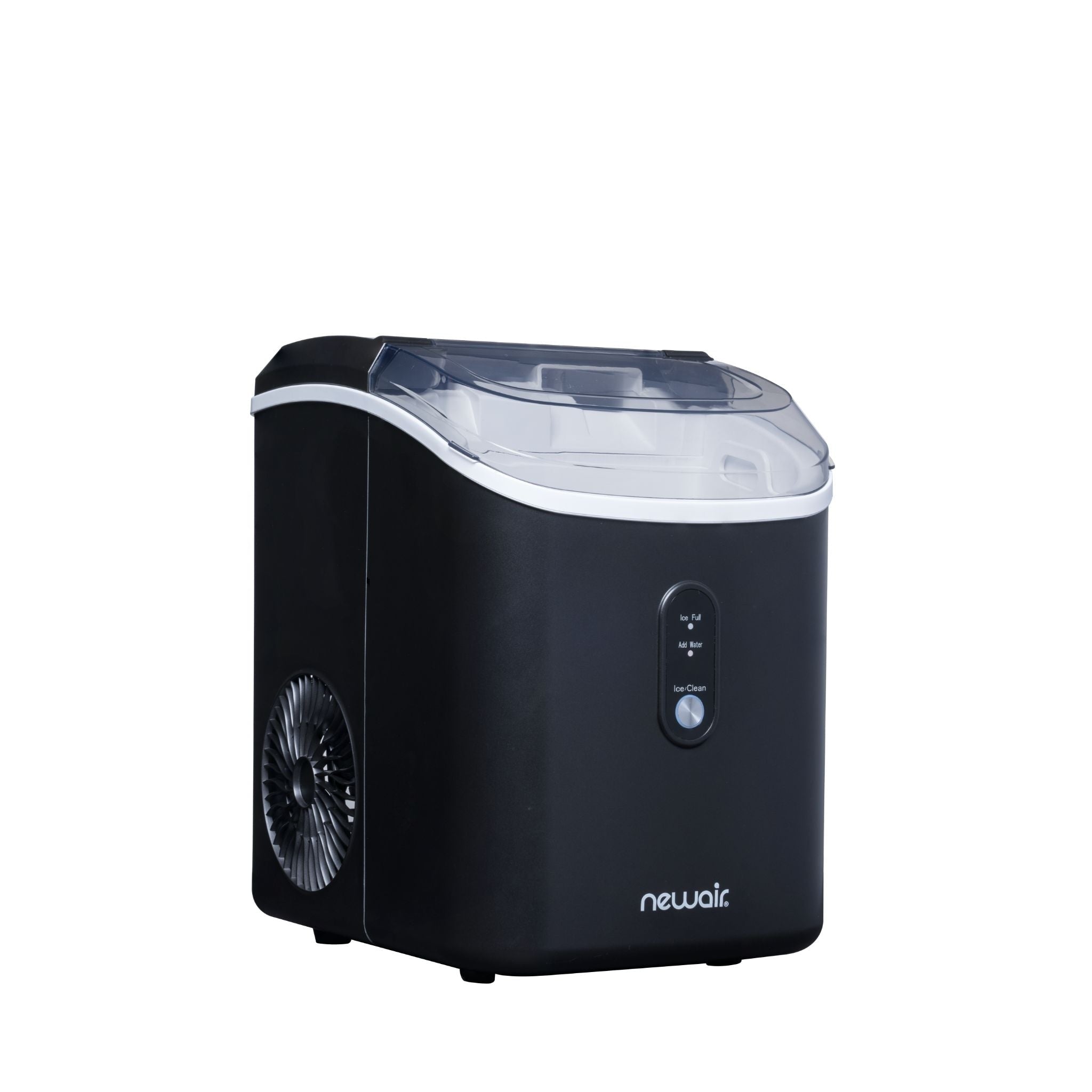 Newair 26 lbs. Countertop Nugget Ice Maker in Matte Black, Ice Viewing Window, Self-Cleaning Button, Easy-Pour Waterspout