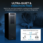 Newair Shadow-T Series Wine Cooler Refrigerator, 18 Bottle Dual Temperature Zone, Freestanding, Thermoelectric, Digital Control