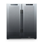 Newair Wine and Beverage Refrigerator, 18 Bottles & 59 Cans, Dual Temperature Zones, Freestanding, Digital Temperature Control