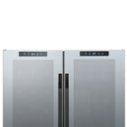 Newair Wine and Beverage Refrigerator, 18 Bottles & 59 Cans, Dual Temperature Zones, Freestanding, Digital Temperature Control