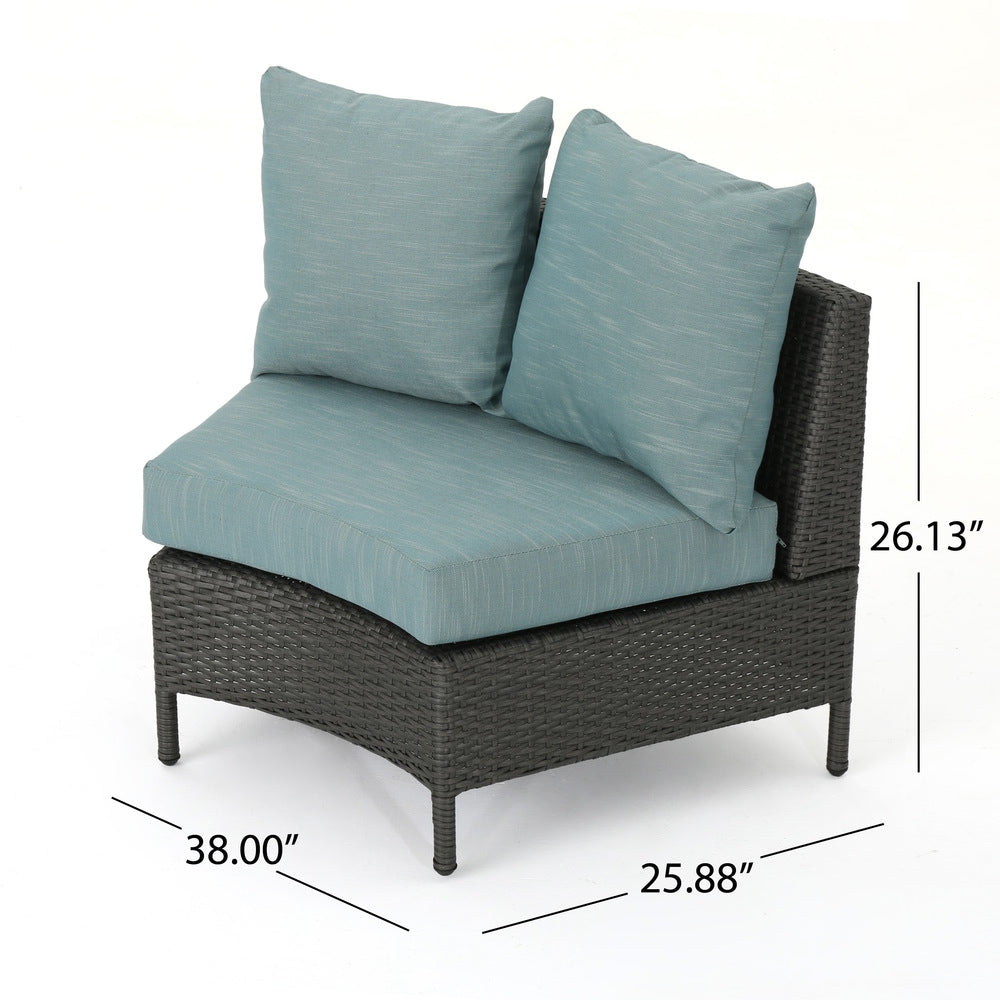 Newton All-Weather Wicker Sectional Sofa Set by Christopher Knight Home