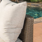 Newton All-Weather Wicker Sectional Sofa Set by Christopher Knight Home