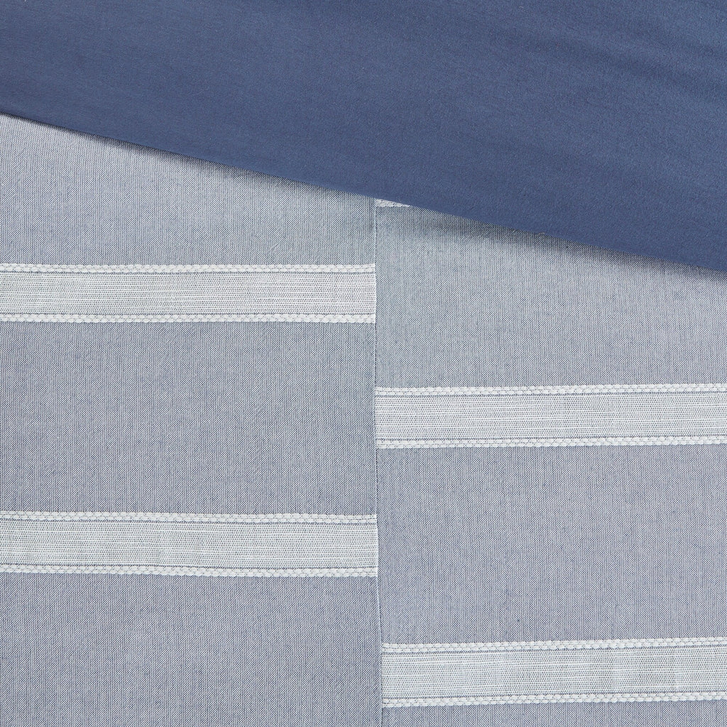 Noble Blue Cotton Oversized Comforter Set by Madison Park Signature