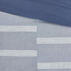 Noble Blue Cotton Oversized Comforter Set by Madison Park Signature