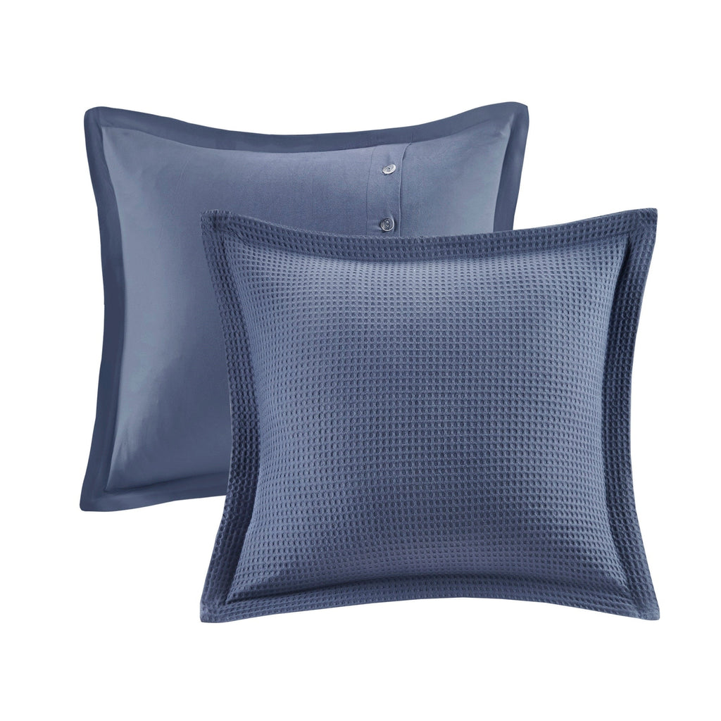 Noble Blue Cotton Oversized Comforter Set by Madison Park Signature