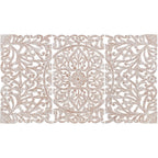 Norma Floral Hand Carved Natural Wooden 48x28-inch 3-Panel Wall Art