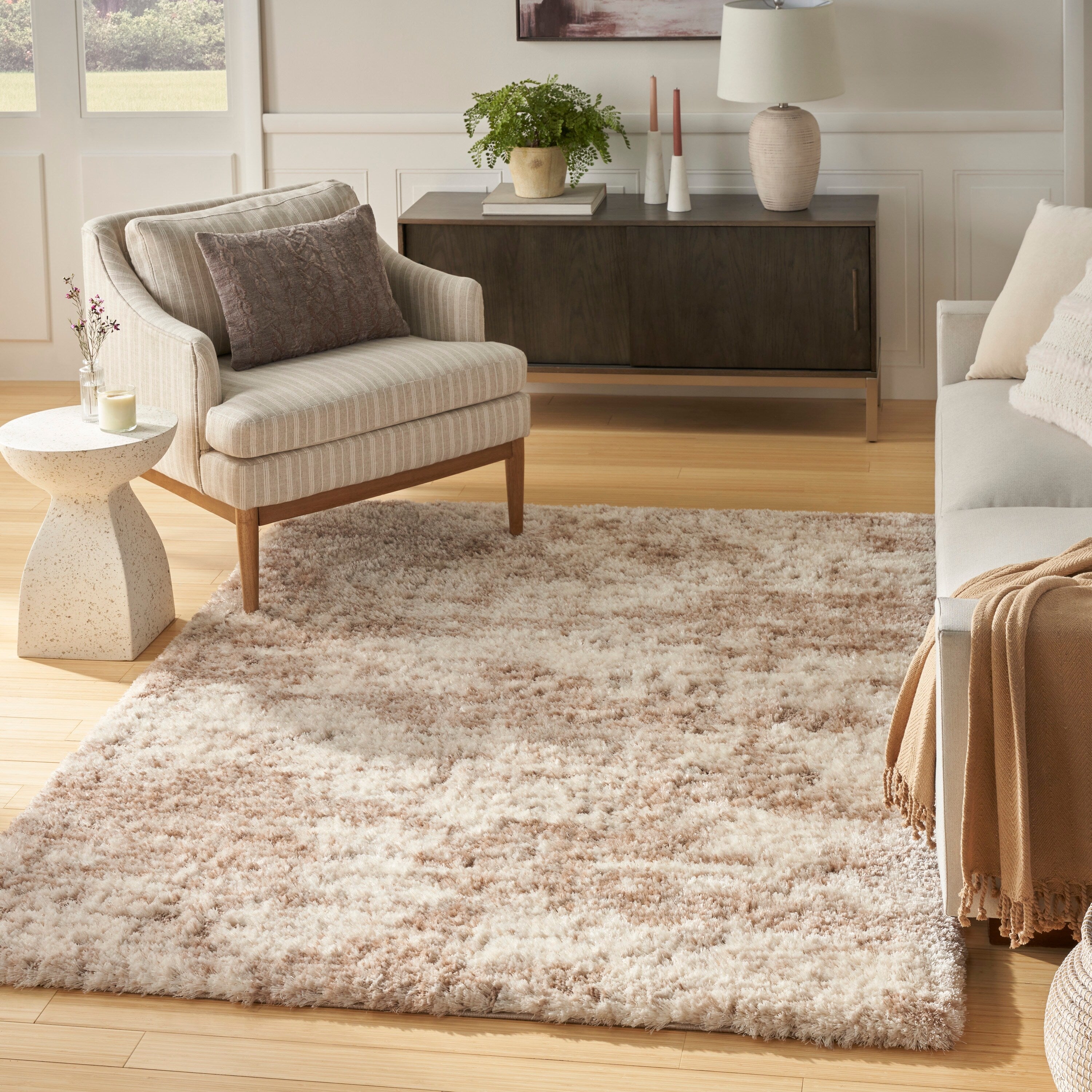 Nourison Luxurious Shag Abstract Glam Ultra Plush Pile Area Rug