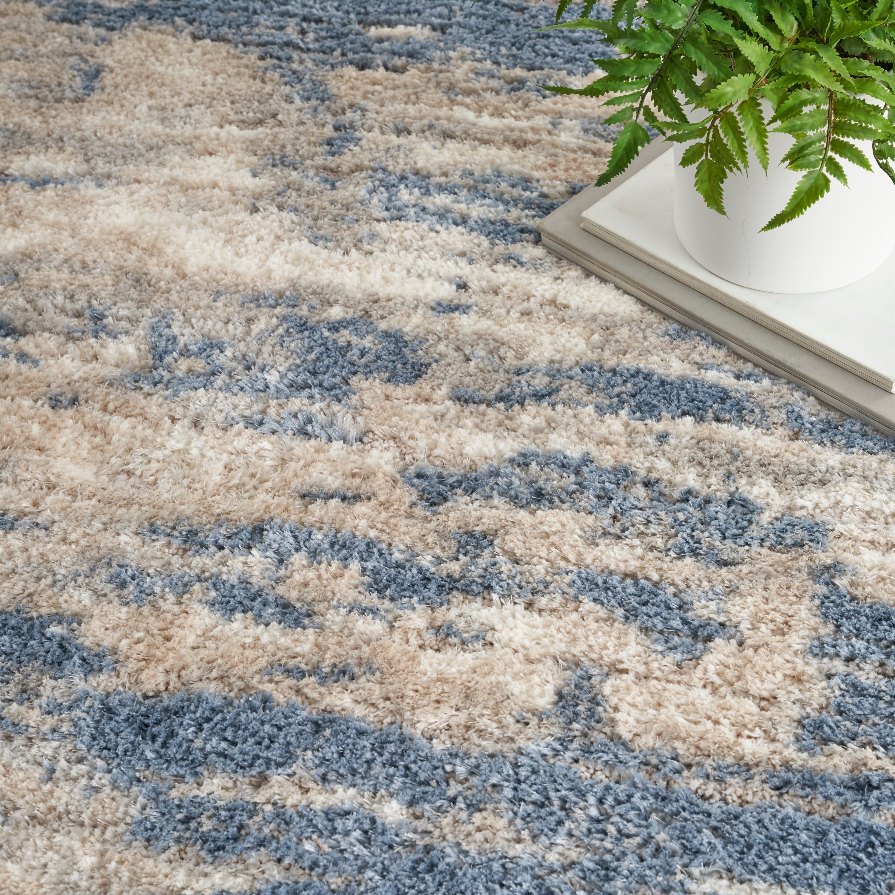 Nourison Luxurious Shag Abstract Glam Ultra Plush Pile Area Rug