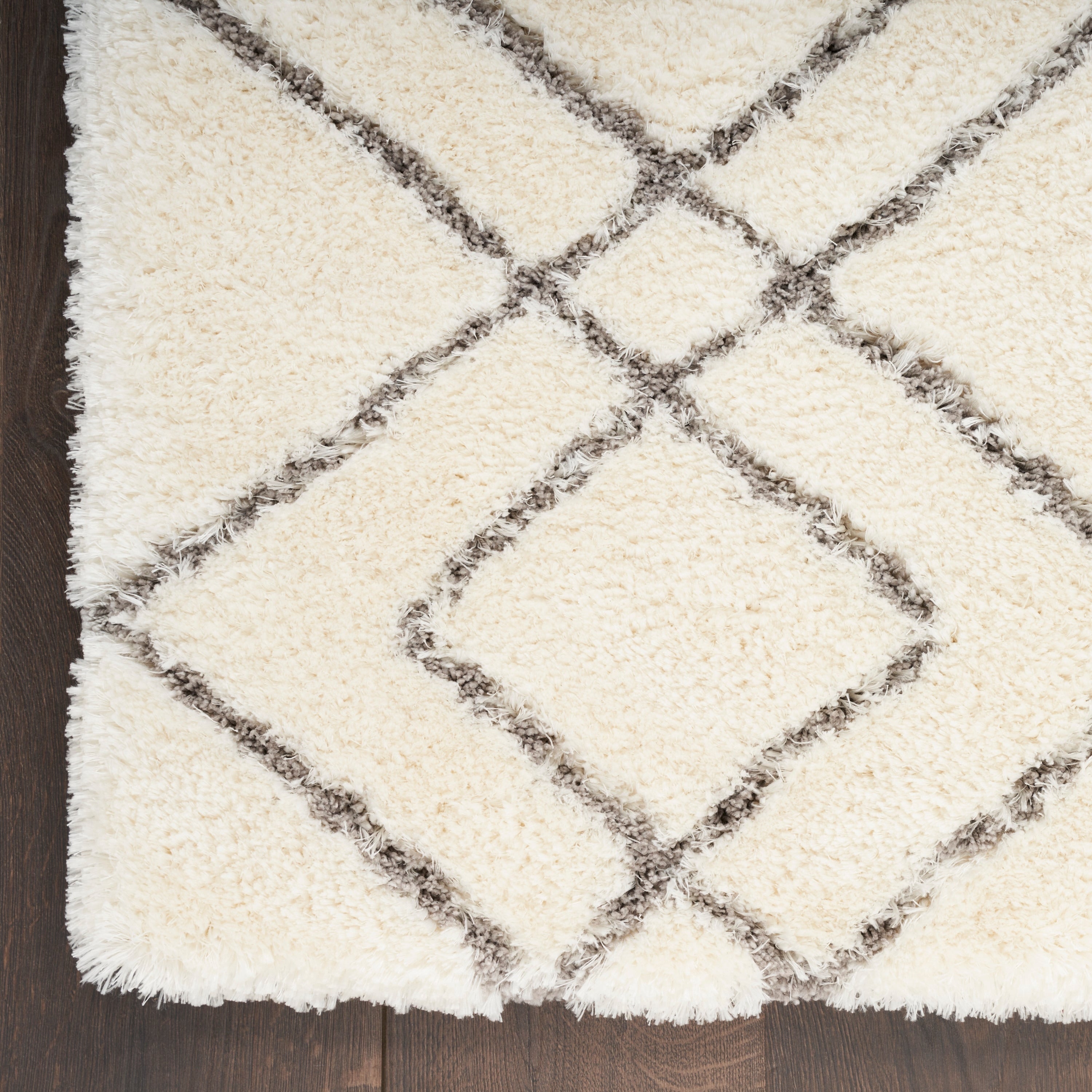 Nourison Luxurious Shag Ultra Plush Pile Abstract Geometric Area Rug