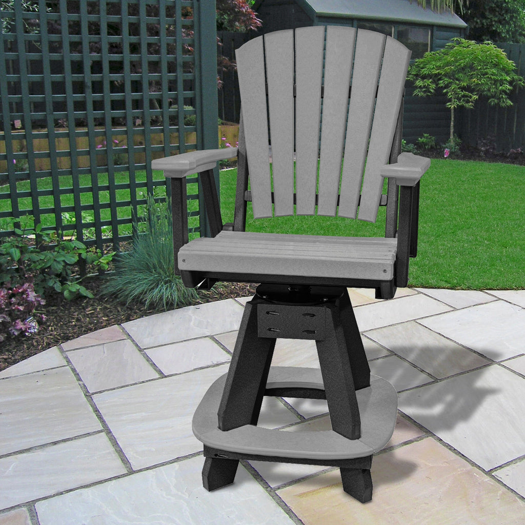 OS Home and Office Five Piece Square Counter Height Dining Set in Light Gray on a Black Base