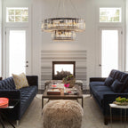 OYIPRO 6/8/12-Light Modern Round Crystal Chandelier Drum Shape Pendant Light for Kitchen Island