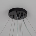 OYIPRO 6/8/12-Light Modern Round Crystal Chandelier Drum Shape Pendant Light for Kitchen Island