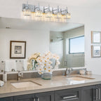 Ora Modern Dimmable Crystal Bathroom Light Fixtures Over Mirror Glam Vanity Lights