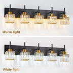 Ora Modern Dimmable Crystal Bathroom Light Fixtures Over Mirror Glam Vanity Lights