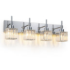 Ora Modern Dimmable Crystal Bathroom Light Fixtures Over Mirror Glam Vanity Lights