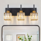 Ora Modern Dimmable Crystal Bathroom Light Fixtures Over Mirror Glam Vanity Lights