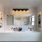 Modern Dimmable Crystal Bathroom Vanity Light Wall Sconces with Crystal Shades