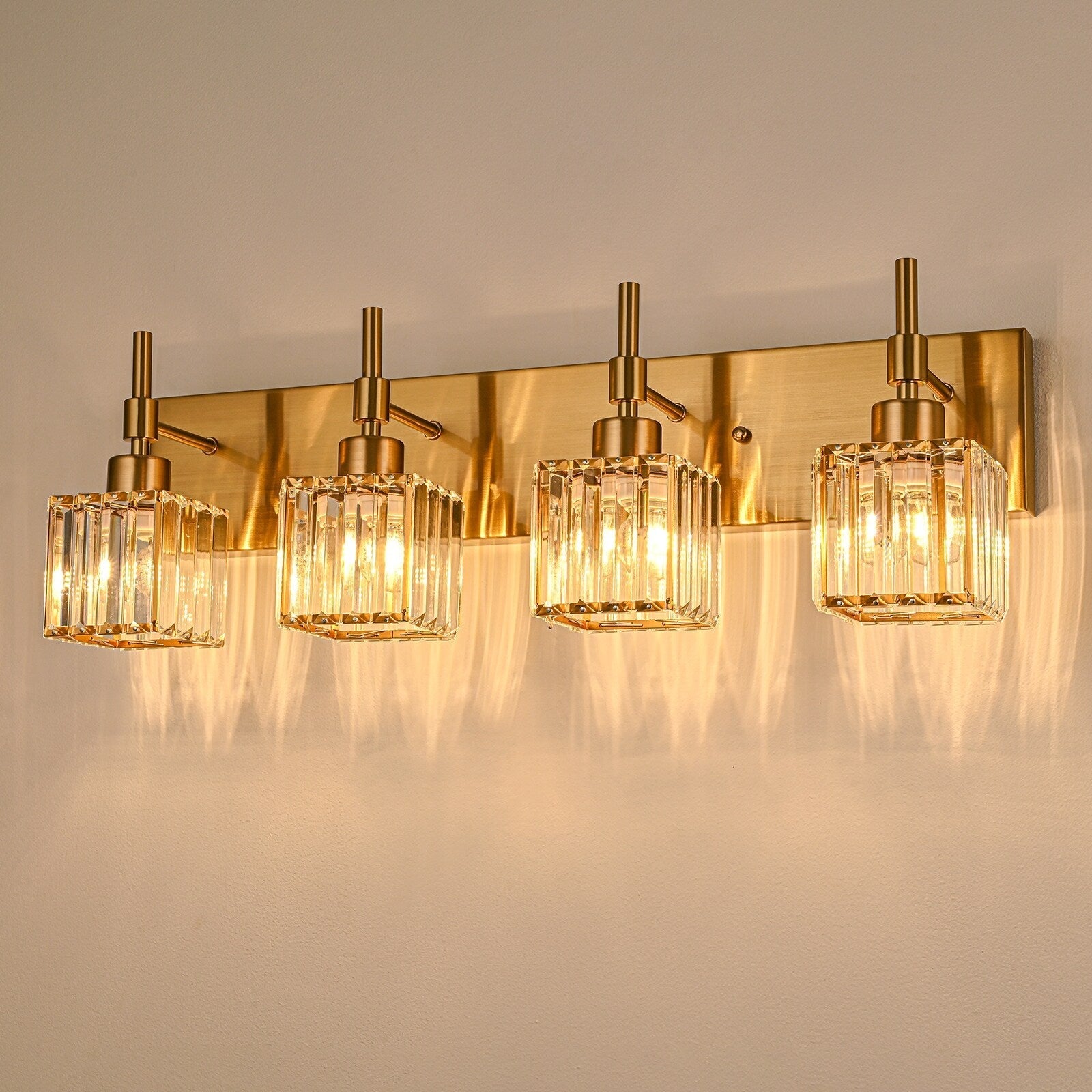 Ora Modern Dimmable Crystal Bathroom Light Fixtures Over Mirror Glam Vanity Lights