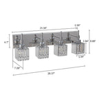 Ora Modern Dimmable Crystal Bathroom Light Fixtures Over Mirror Glam Vanity Lights