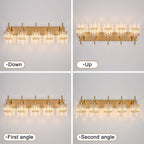 Ora Modern Dimmable Crystal Bathroom Light Fixtures Over Mirror Glam Vanity Lights