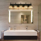 Ora Modern Dimmable Crystal Bathroom Light Fixtures Over Mirror Glam Vanity Lights