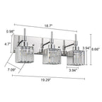 Ora Modern Dimmable Crystal Bathroom Light Fixtures Over Mirror Glam Vanity Lights