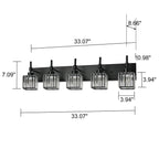 Ora Modern Dimmable Crystal Bathroom Light Fixtures Over Mirror Glam Vanity Lights