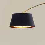 Orbita 81H LED Dimmable Retractable Arch Floor Lamp, Bulb included, Antique Brass Finish
